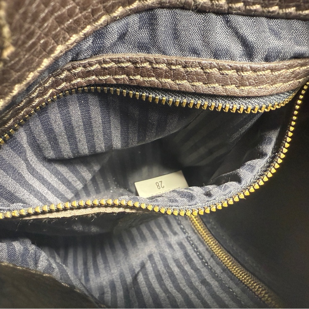 Coach Brown Pebble Leather Backpack - Picture 8 of 11